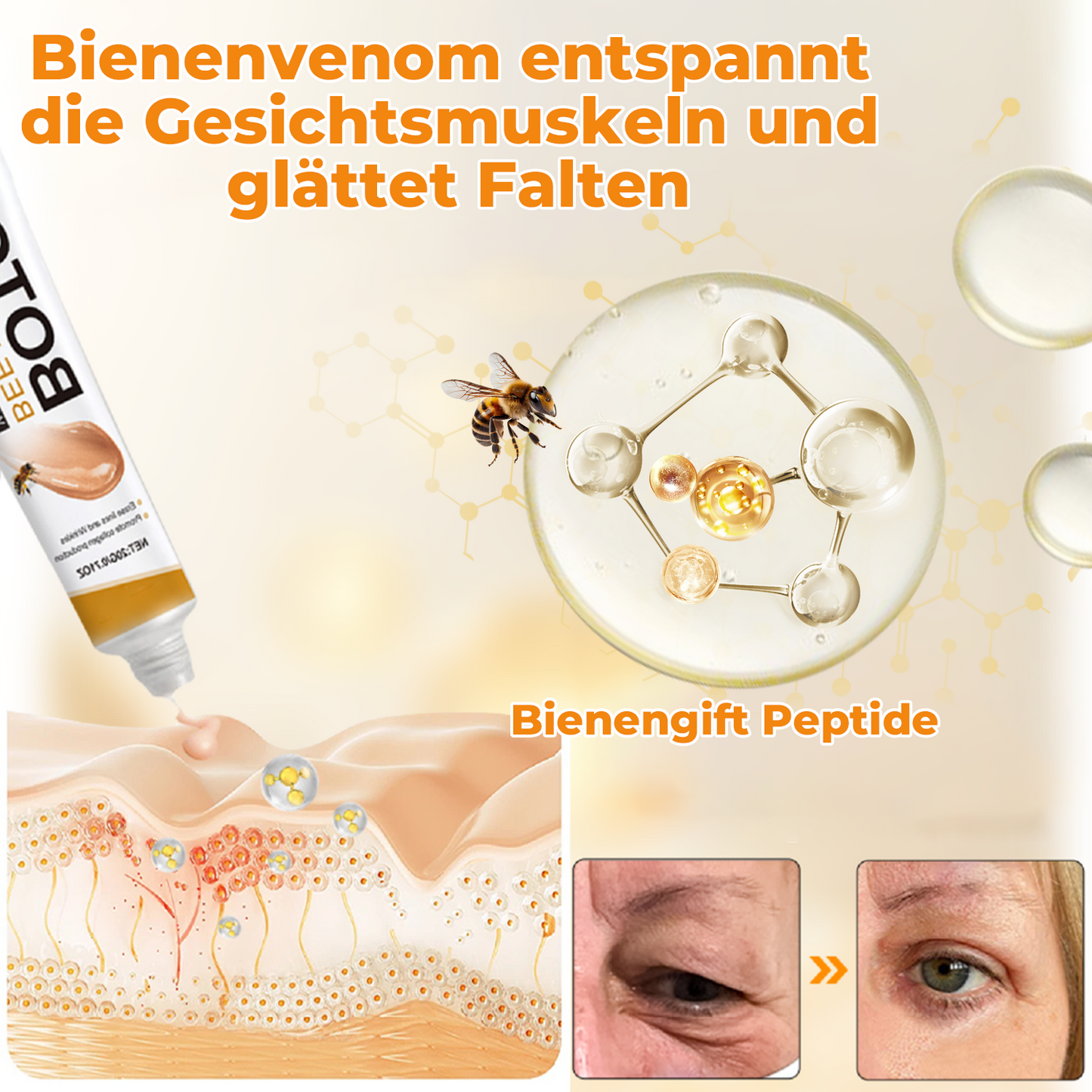 🐝🐝Dobshow™ Botox Bienengift Anti-Falten-Creme <50%OFF>