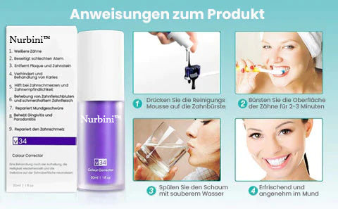 Nurbini™ Rein pflanzliches Zahnweiß-Mousse