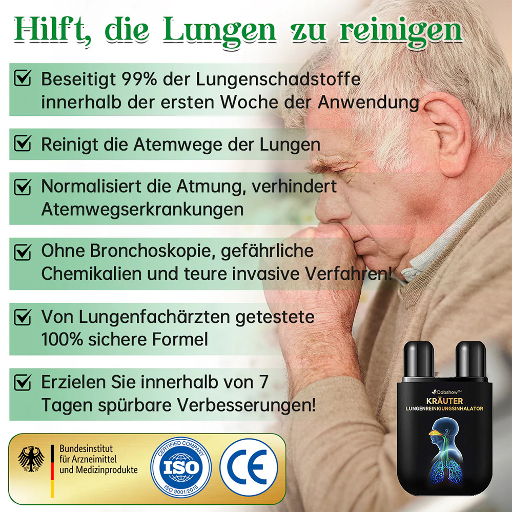 🐵✅Offizieller Shop|🔥Dobshow™ Kräuter-Lungenreinigungsinhalator 👨⚕️BfArM-certification(💝 LETZTER TAG 50% RABATT 💝)