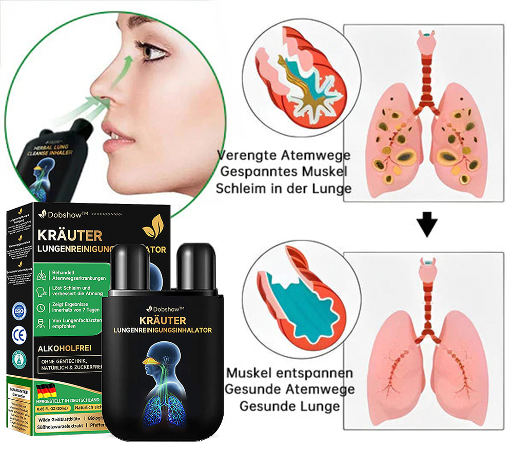 🐵✅Offizieller Shop|🔥Dobshow™ Kräuter-Lungenreinigungsinhalator 👨⚕️BfArM-certification(💝 LETZTER TAG 50% RABATT 💝)