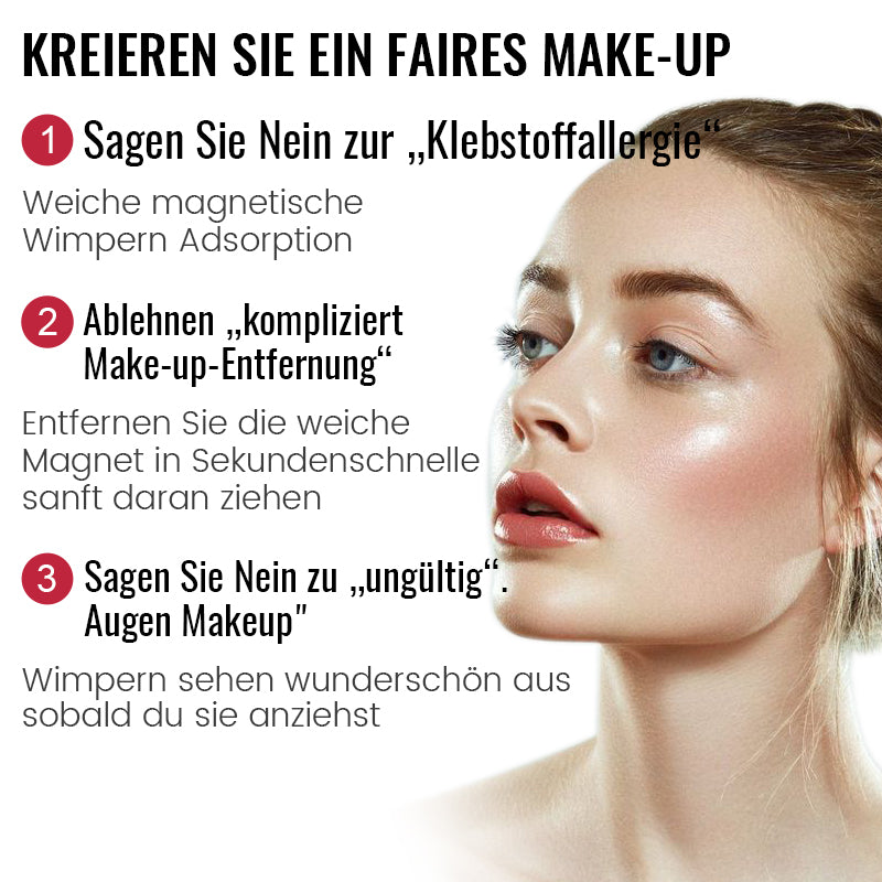 (💖 Heißer Verkauf: Kaufen Sie 2 und sparen Sie 17 %) Dobshow™ Magnetische falsche Wimpern