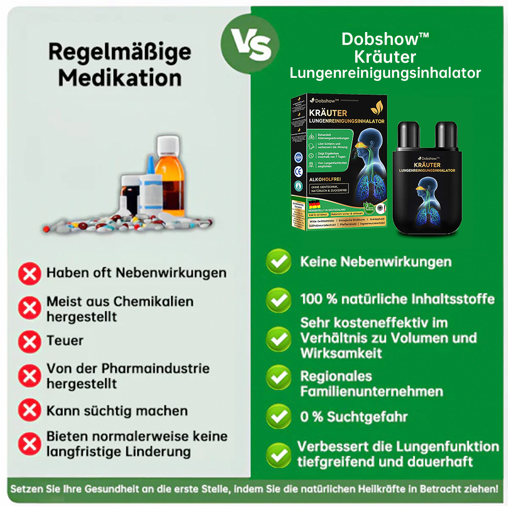 Dobshow™ 🧑⚕️herbal Lungenreinigungs-Inhalator🍃🍃