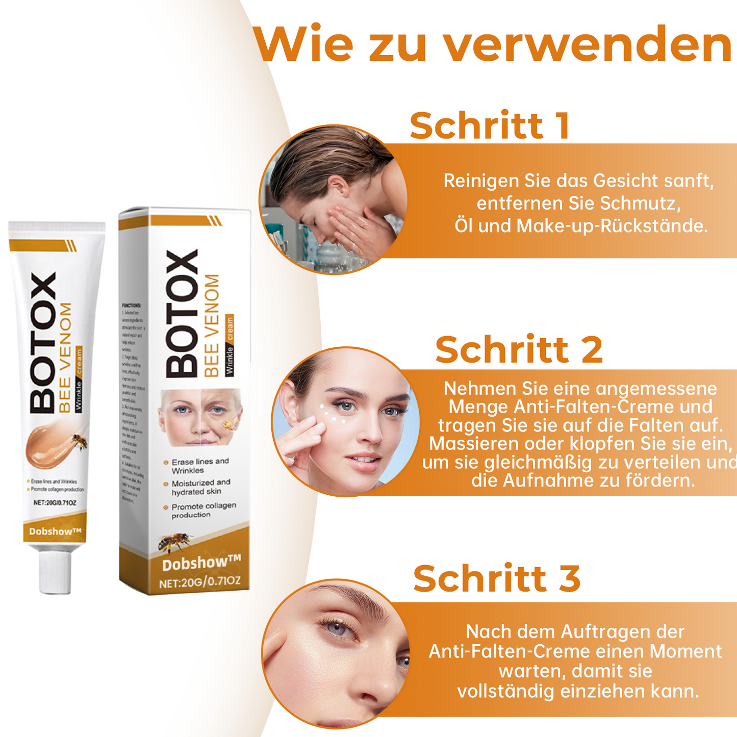 🐝🐝Dobshow™ Botox Bienengift Anti-Falten-Creme <50%OFF>