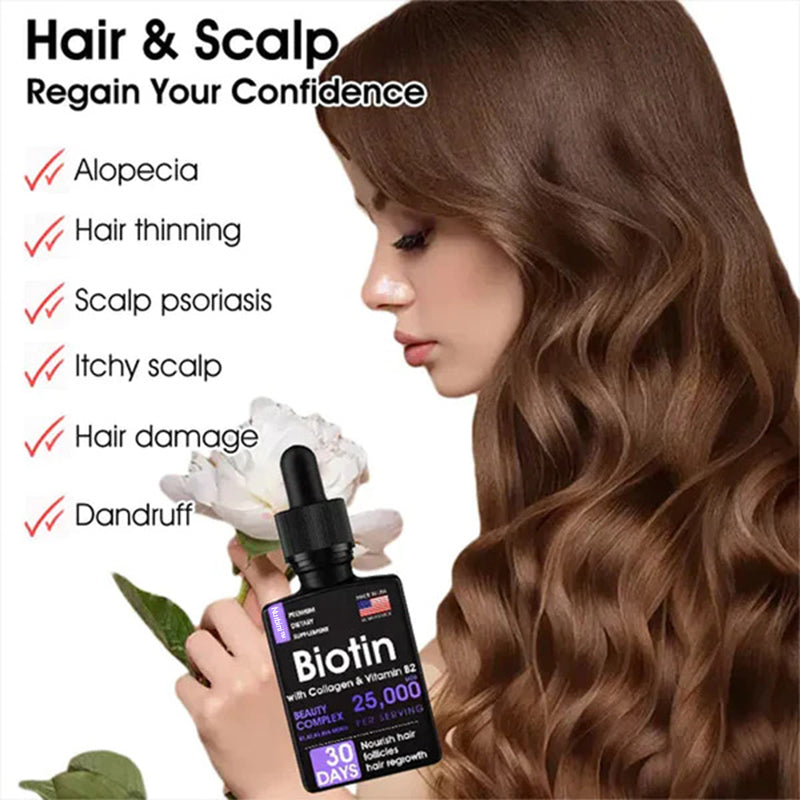 Nurbini™Gouttes de croissance des cheveux réparatrices des follicules pileux - Obtenez rapidement des cheveux plus épais