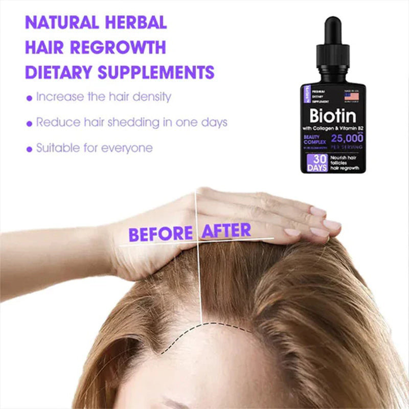 Nurbini™Gouttes de croissance des cheveux réparatrices des follicules pileux - Obtenez rapidement des cheveux plus épais