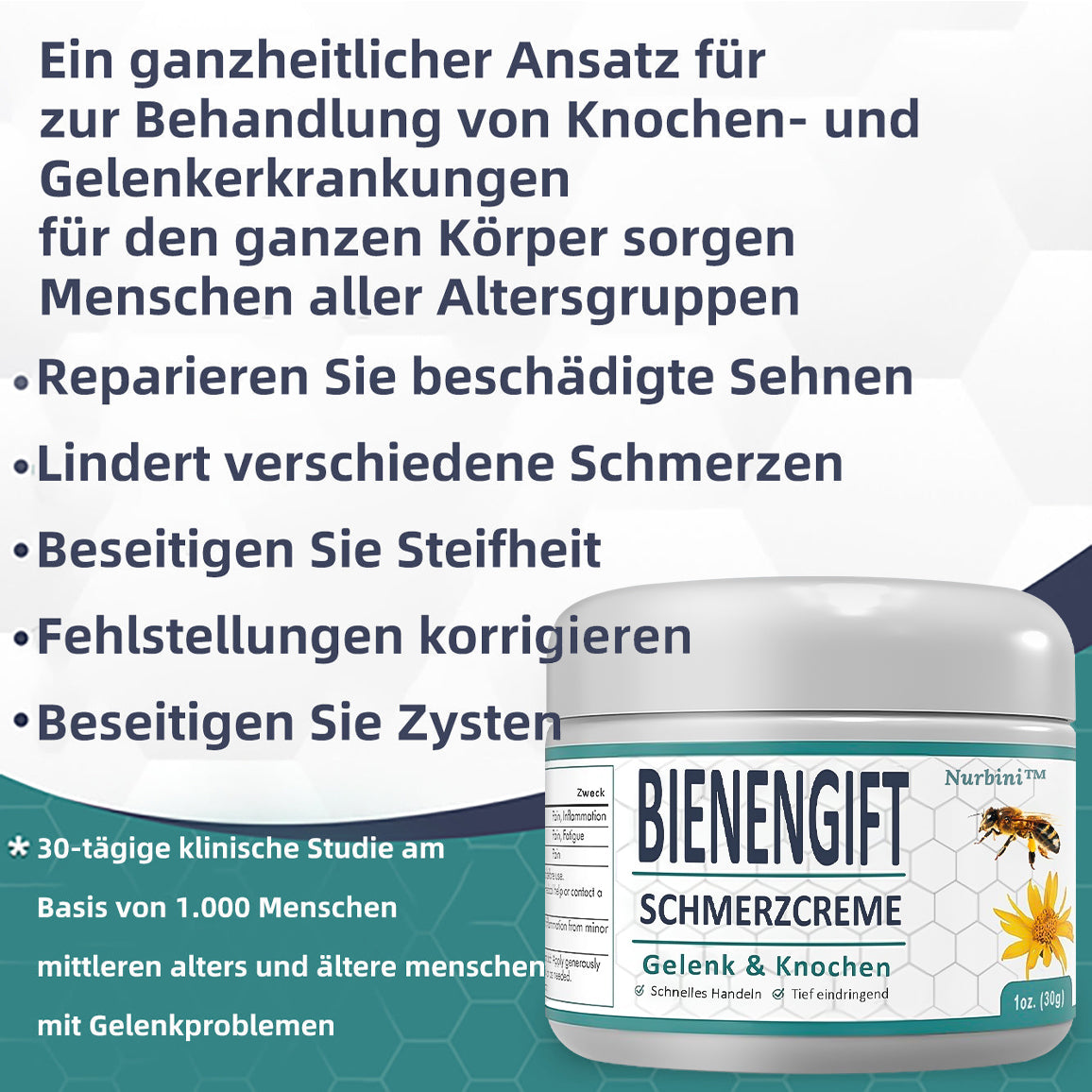 🐝🤩🐝 Bienengift Schmerz- und Knochenbehandlungscreme 💥 30-Minuten-Sonderaktion🐝🐝🐝 ⚡