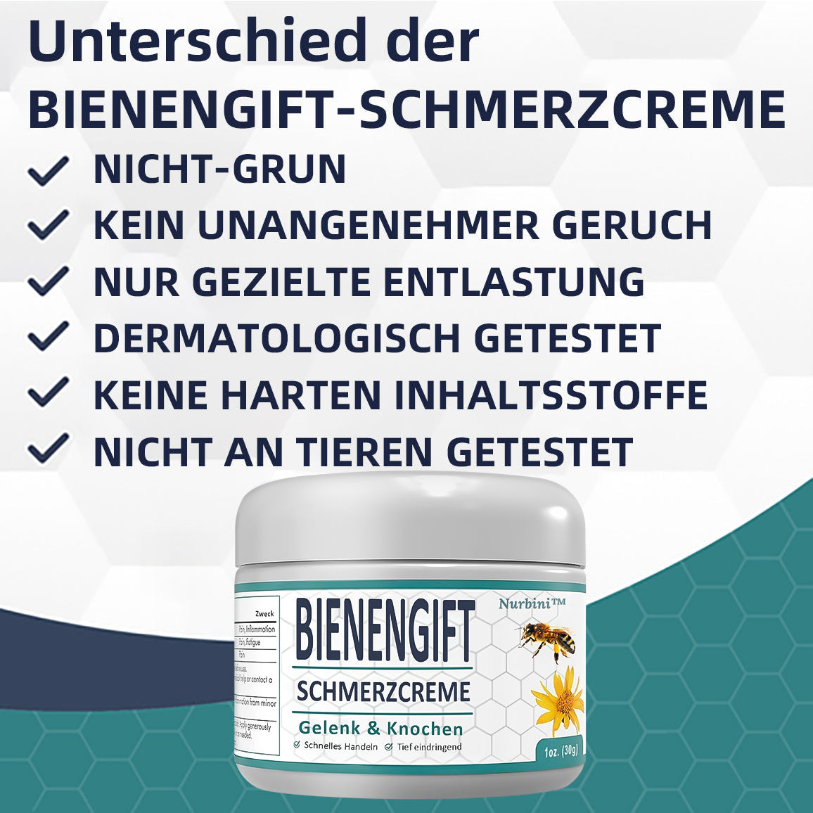 🐝🤩🐝 Bienengift Schmerz- und Knochenbehandlungscreme 💥 30-Minuten-Sonderaktion🐝🐝🐝 ⚡