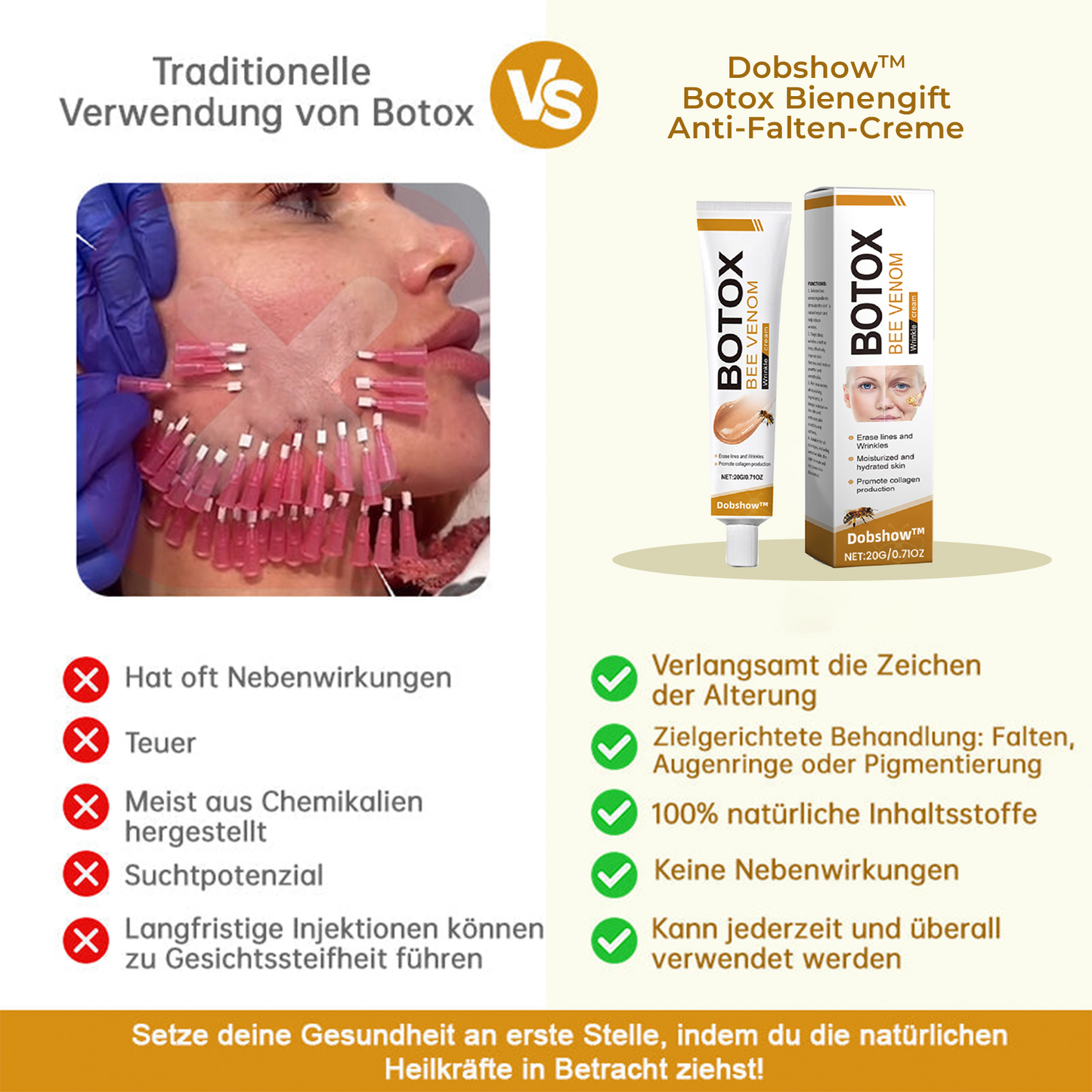 🐝🐝Dobshow™ Botox Bienengift Anti-Falten-Creme <50%OFF>