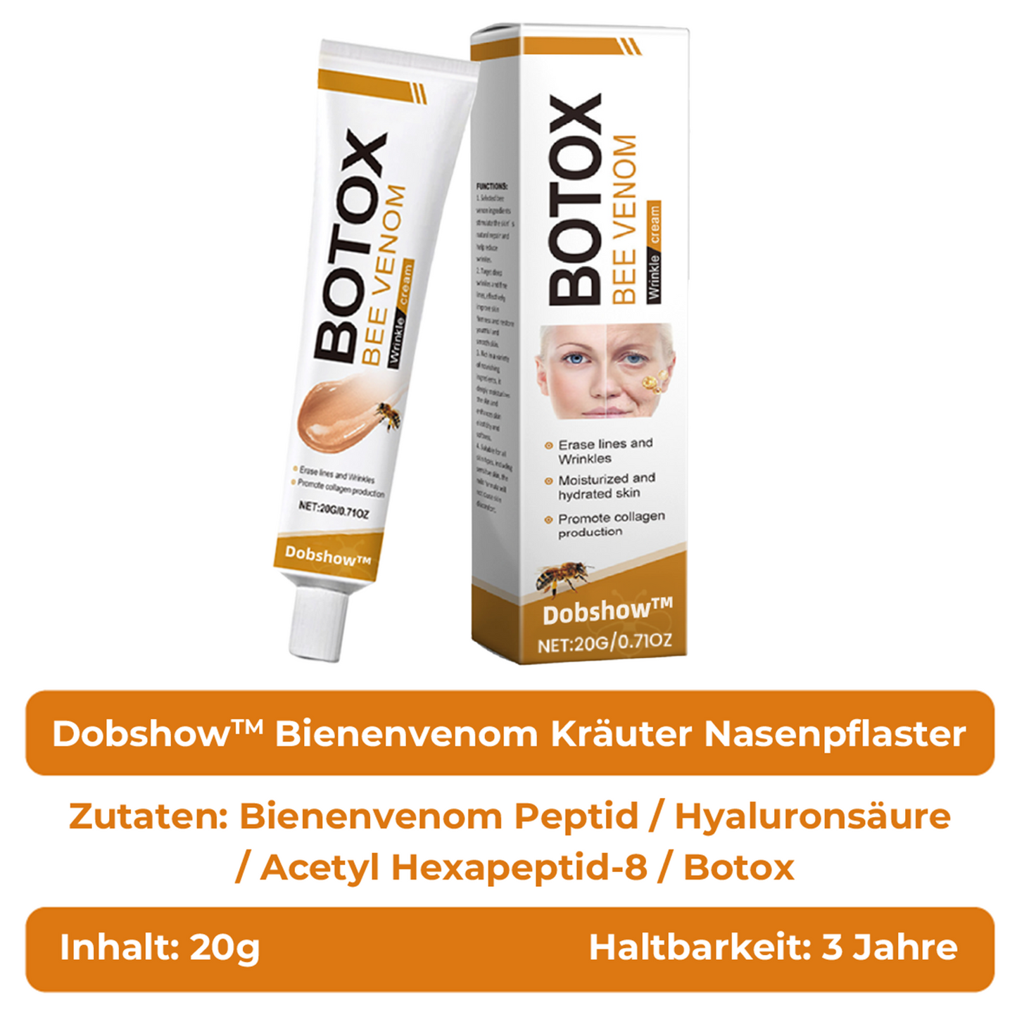 🐝🐝Dobshow™ Botox Bienengift Anti-Falten-Creme <50%OFF>