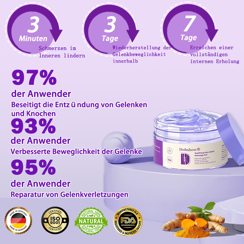 Dowshow® Gelenkschmerz Gel—— Kurkuma Extrakt & Emuöl 👨⚕️Anerkannt von der Deutschen Gesellschaft für Orthopädie und Unfallchirurgie (DGOU)👨⚕️