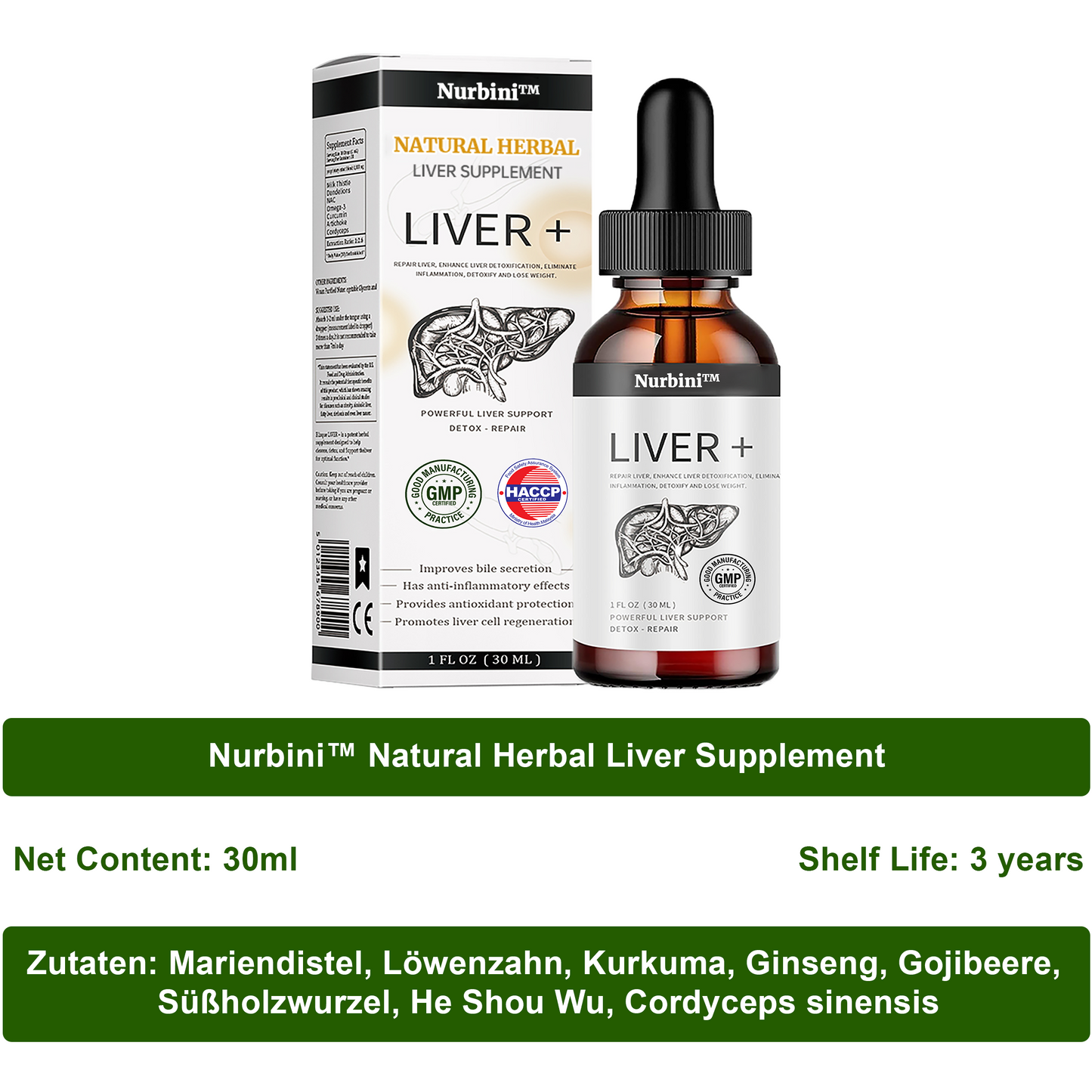 Nurbini™ Natural Herbal Liver Supplement - Entgiftung & Reparatur - 100% natürlich Healing🛡️
