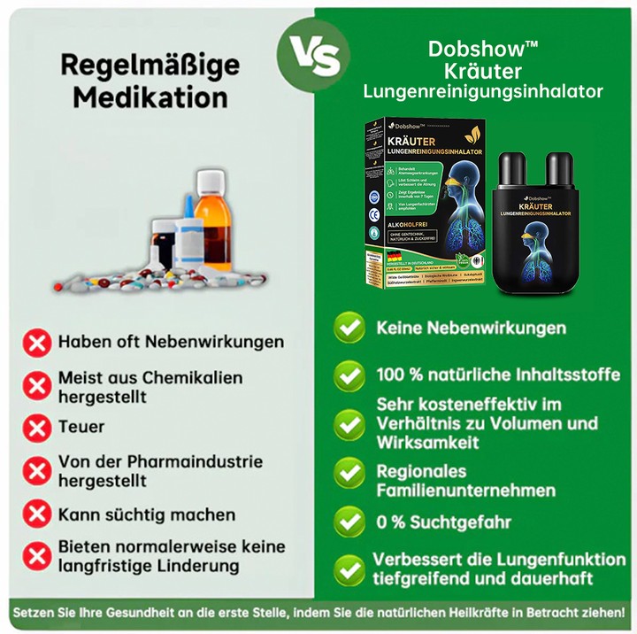 🐵✅Offizieller Shop|🔥Dobshow™ Kräuter-Lungenreinigungsinhalator 👨⚕️BfArM-certification(💝 LETZTER TAG 50% RABATT 💝)
