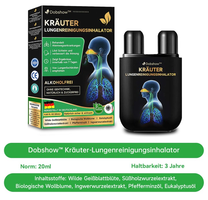 🐵✅Offizieller Shop|🔥Dobshow™ Kräuter-Lungenreinigungsinhalator 👨⚕️BfArM-certification(💝 LETZTER TAG 50% RABATT 💝)