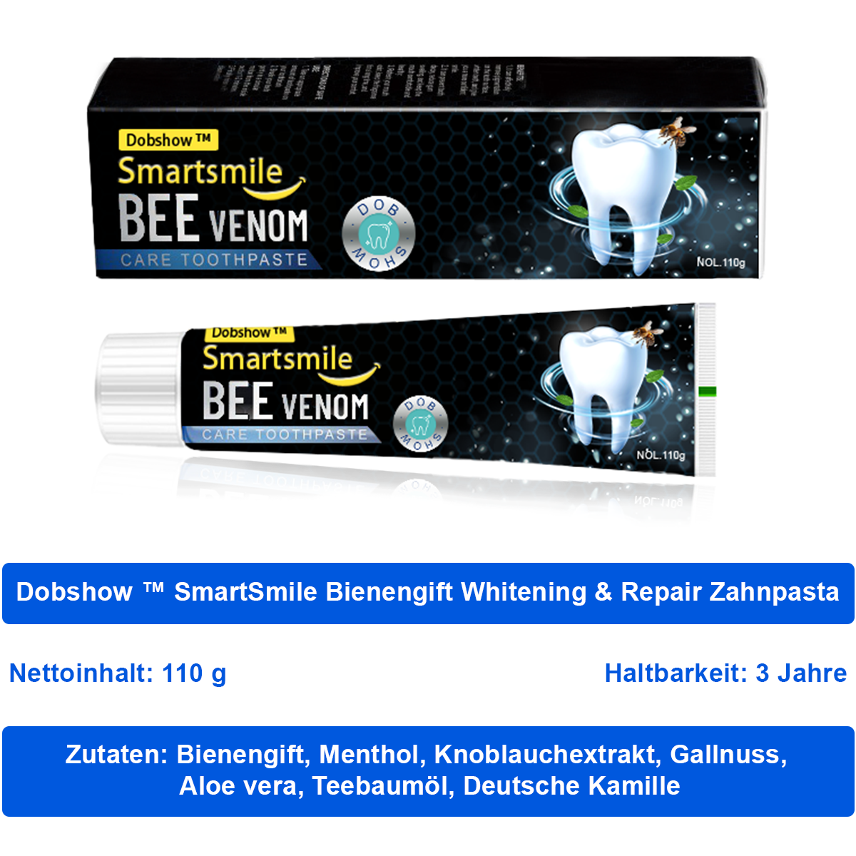 đŠ· Dobshowâą SmartSmile Bienengift-Zahnpasta zum Aufhellen und Reparieren