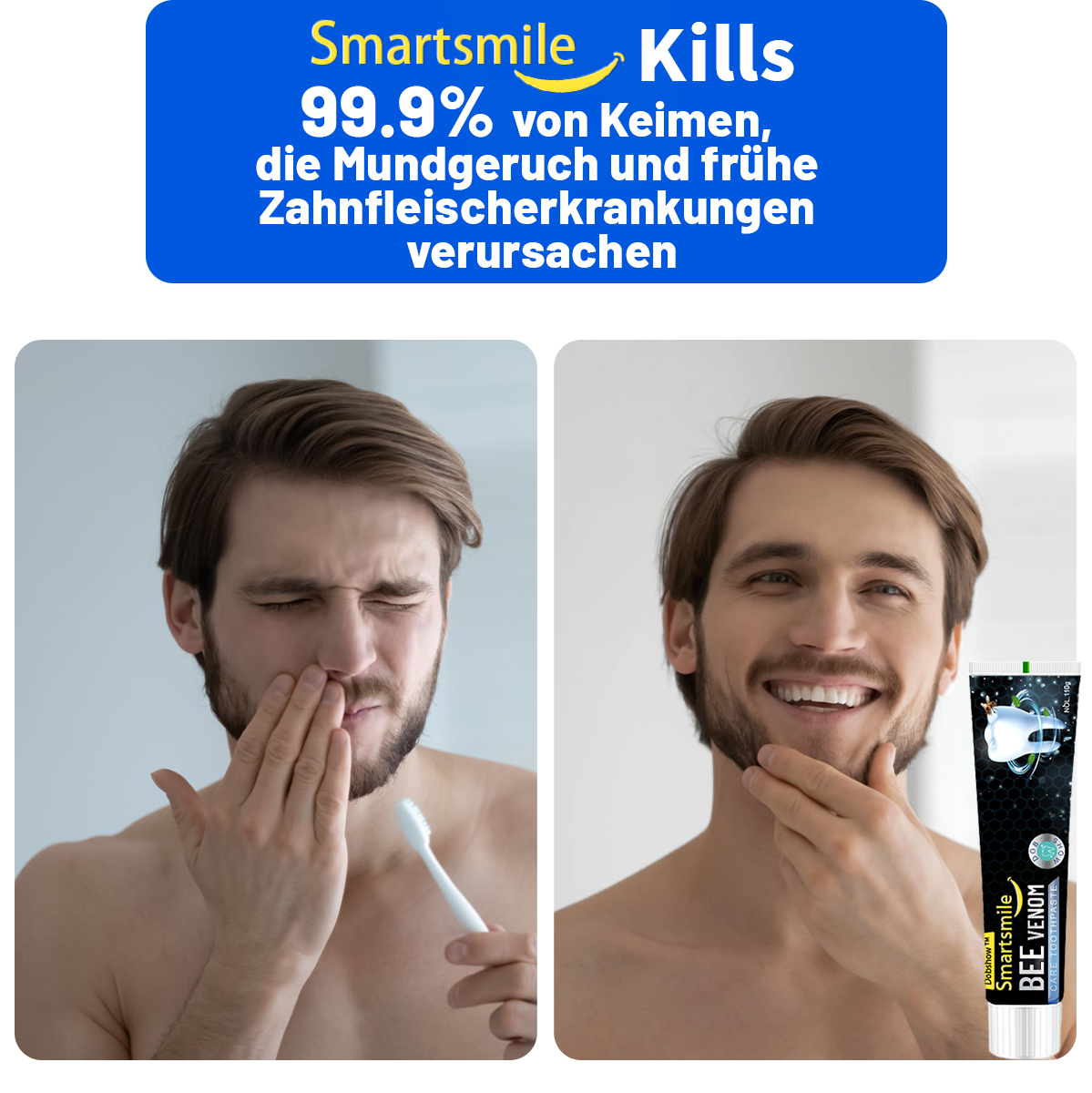 đŠ· Dobshowâą SmartSmile Bienengift-Zahnpasta zum Aufhellen und Reparieren