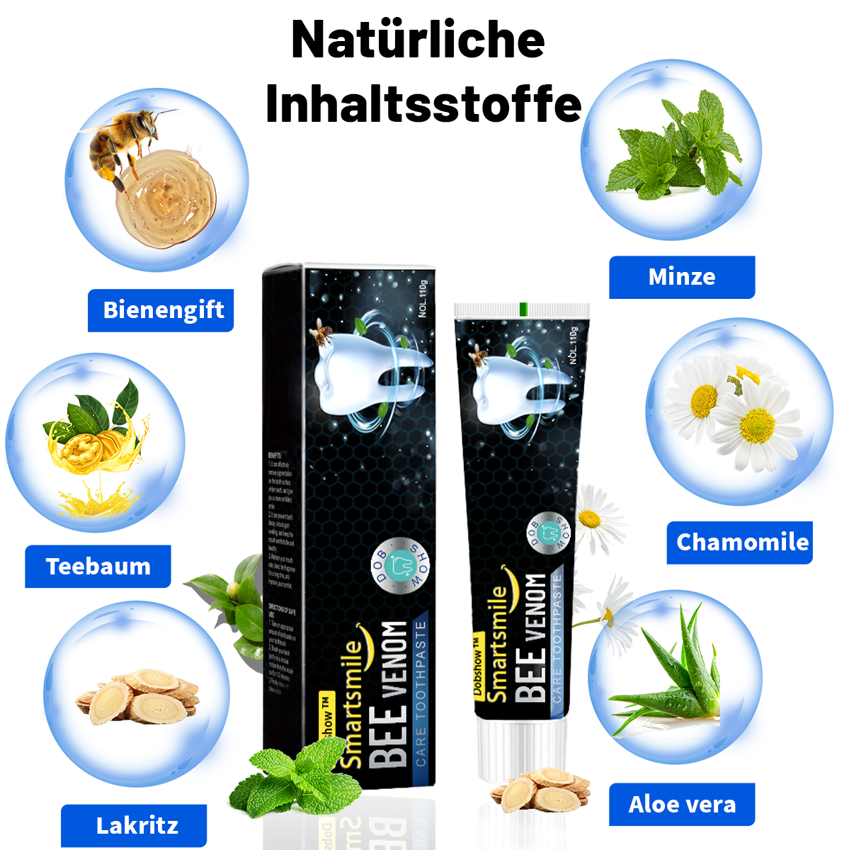 đŠ· Dobshowâą SmartSmile Bienengift-Zahnpasta zum Aufhellen und Reparieren
