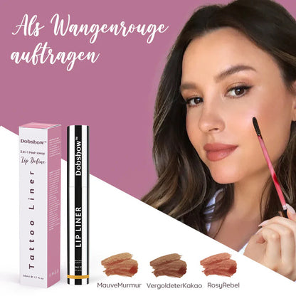 Dobshow™  Luxe 3-in-1 Abziehbar Lippen definieren Tattoo-Liner