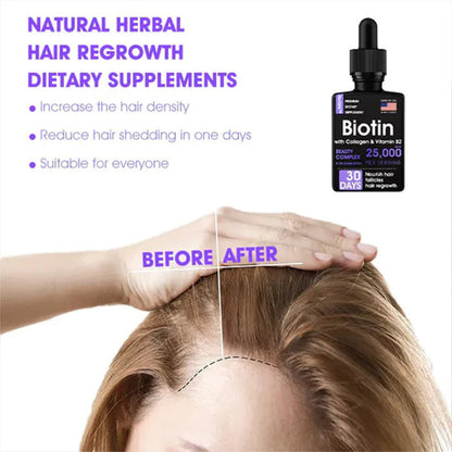 Nurbini™Gouttes de croissance des cheveux réparatrices des follicules pileux - Obtenez rapidement des cheveux plus épais