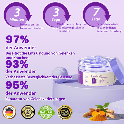 Dowshow® Gelenkschmerz Gel—— Kurkuma Extrakt & Emuöl  👨‍⚕️Anerkannt von der Deutschen Gesellschaft für Orthopädie und Unfallchirurgie （DGOU）👨‍⚕️